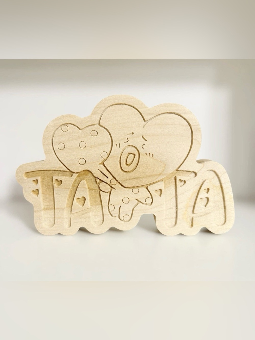 BTS Taehyung Tata BT21 Wood Carving Decor
